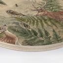 Houten Wanddecoratie bosdieren tussen varens en bladeren - Ms Tiff - Rond