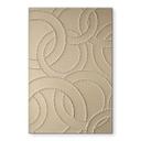 Billede Abstrakte ringe beige - Grande – print på aluminium (Alu-Dibond)