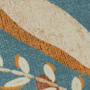 Papel pintado tropical petróleo y rojo óxido - Papel pintado no tejido en estilo jungla retro