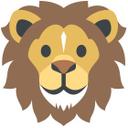 Muursticker Emoji Leeuw