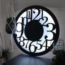 Décoration lumineuse LED en MDF - Horloge moderne