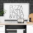 Stænkplade - Pizza Pasta & Vino - hvid