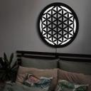 LED Wanddecoratie van MDF - Flower of Life
