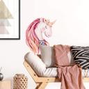 Sticker mural Kvilis - Tête de licorne rose