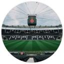 Tapet cirkel Eintracht Frankfurt - Stadion Tribunen - vliesetapet/selvklæbende non-woven tapet