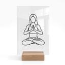 Bordskærm Yoga - Lotus - Stregtegning