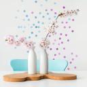 Muursticker set stippen - Paars (50 stickers)