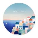 Plakat Huse på Santorini - Rivers