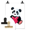 Plakat - Panda med hjerte