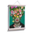 Póster Frida Estudio Floral - Retrato Frida