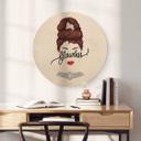 Cuadro de madera redondo Tohmé - Flawless Audrey