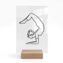 Bordskærm Yoga Scorpion - Line Art