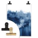 Póster Nouveauprints - Acuarela Pinceladas (azul)