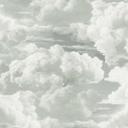 Cloud tapet grå hvid - Ikke-vævet tapet med blødt himmelmotiv