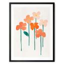 Póster Flores pequeñas en color melocotón - Kubistika