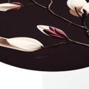 Vægcirkel Treechild - Magnolia Blossoms – print på aluminium (Alu-Dibond)