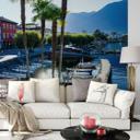 Fototapet Havn ved Lago Maggiore - 336x260 cm