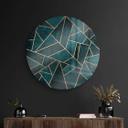 Tableau sur verre rond Fredriksson - Pierre précieuse bleu-vert