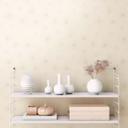 Papel pintado no tejido beige círculos diseño crema papel pintado salón
