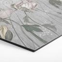 Wanddecoratie vintage stijl bloemen in grijs - Ms Tiff - Alu-Dibond