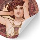 Mucha Wallsticker - Ædelsten: Ametyst - Rund
