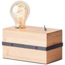 Tischleuchte Bea, braun, 18 x 10 cm, Holz Tisch-lampe