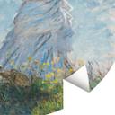 Fototapet Monet - Kvinde med parasol - Madame Monet og hendes søn - Rundt - vliesetapet/selvklæbende