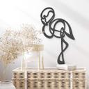 MDF - Decoración en madera - Line Art - Flamingo