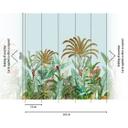 jungletapet blågrøn - non-woven tapet botanisk Livingwalls - mat og glat