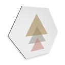 Hexagon Dibond Nouveauprints - Pink Triangles