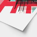 Póster Fachada roja con escalera de incendios en New York - Heemskerk