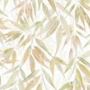 Papel pintado no tejido hojas naturaleza floral mate en blanco