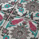 Azulejos Adhesivos Guirnalda de flores orientales - lote de 12