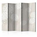 Screen room divider - Cremede postblomster, 3-delt