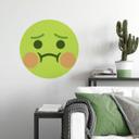 Muursticker Emoji Misselijk