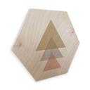 Hexagon Hout Nouveauprints - Pink Triangles