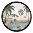 Póster Kikki Belle - Flamingo Oasis - Redondo