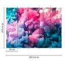 lyserødt og blåt non-woven tapet Designwalls ColoredSmoke 