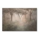 Wanddecoratie Bosmagie in de ochtendnevel Beige - Ms Tiff - Alu-Dibond