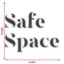 3D Safe Space-bogstaver - MDF-vægdekoration