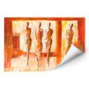 Zelfklevende Poster - Schüßler - Vier Figuren in Oranje