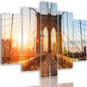 5 stykke lærredstryk, Brooklyn Bridge New York
