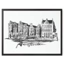 Póster Amsterdam - Blanco y negro - Love your City