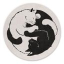 Dibond vægdekoration Katte Ying & Yang - Tunaboylu – print på aluminium (Alu-Dibond)