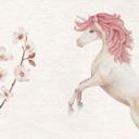 Unicorn dream in blossomland - Kikki Belle fototapet