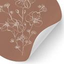 Vinilo decorativo Wild Rose Bouquet Mocha Mousse - Ilustración de anís - Redondo