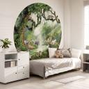 Fototapet - Rundt Kikki Belle - Jungle Cats - vliesetapet/selvklæbende non-woven tapet