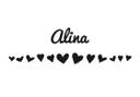 Wallsticker -  + Navn Hjerte