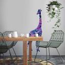 Muursticker Polygoon Galaxy Giraffe