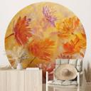 Golden Blossom Rush | Botanik tapetmaleri - Pomata - rund - vliesetapet/selvklæbende non-woven tapet